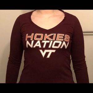 Maroon Virginia Tech Cotton Long Sleeve Tee Shirt
